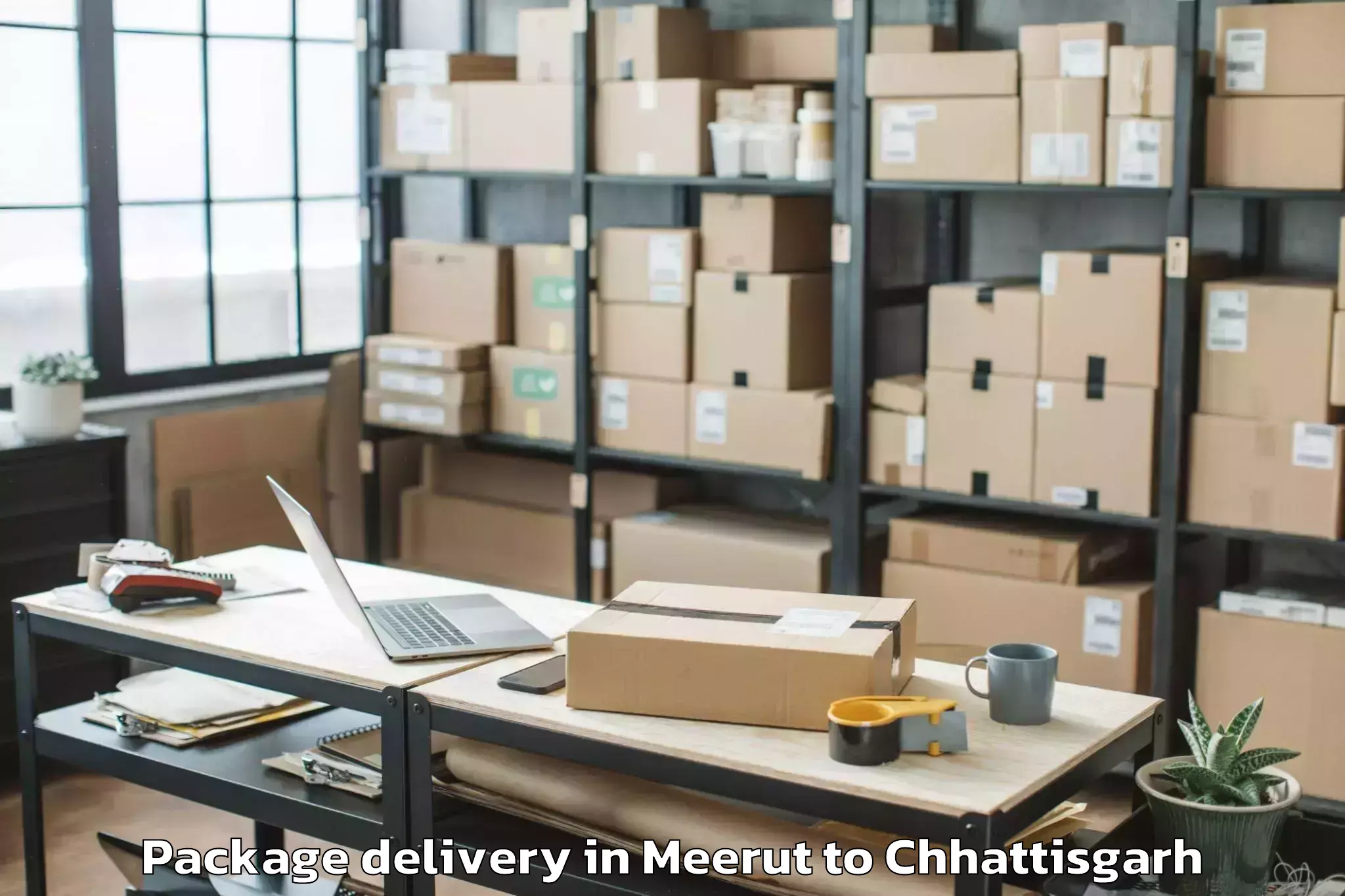 Trusted Meerut to Saraipali Package Delivery